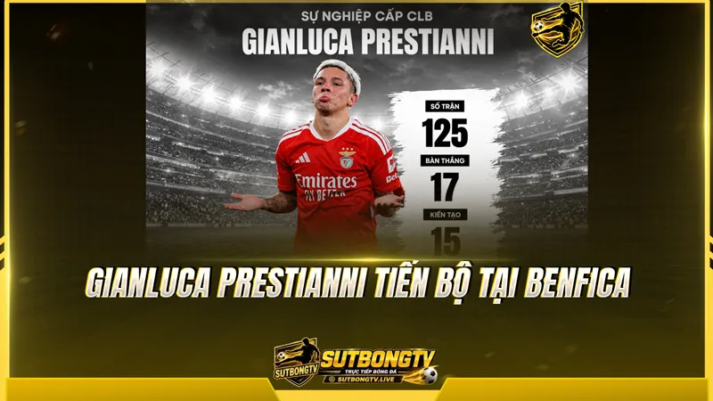 Gianluca Prestianni tiến bộ tại Benfica Gianluca Prestianni tiến bộ tại Benfica